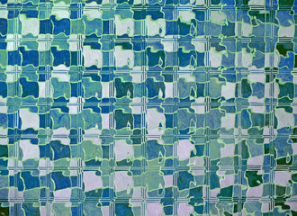 Wall Mural - abstract blue glass wall