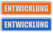 2 Sticker orange blau rel ENTWICKLUNG