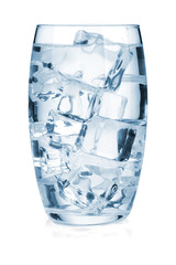 Poster - Glass of pure water with ice