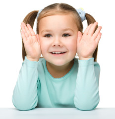 Portrait of a cute little girl