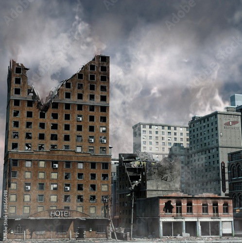 Obraz w ramie Urban Destruction