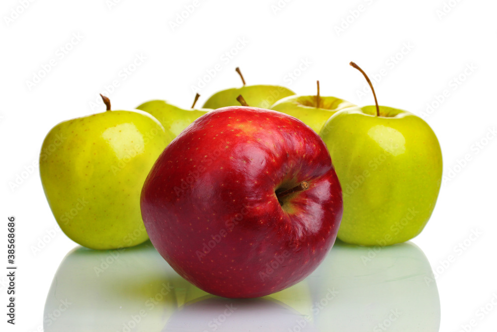 juicy sweet apples isolated on white