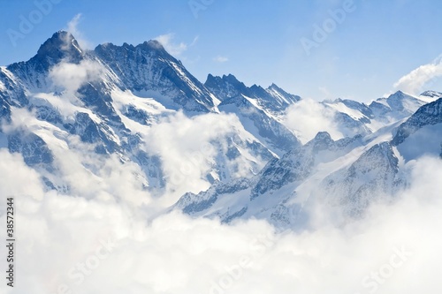 Board z aluminiowym obramowaniem Krajobraz górski jungfraujoch alps