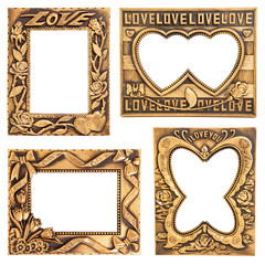 Canvas Print - love gold frame collection