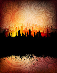 Wall Mural - abstract design urban theme vector banner. eps10