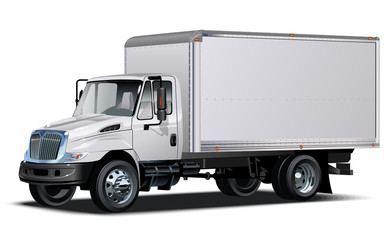 Wall Mural - Vector delivery / cargo truck. One click repaint