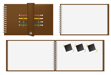 Aufkleber - Set of Brown notebook