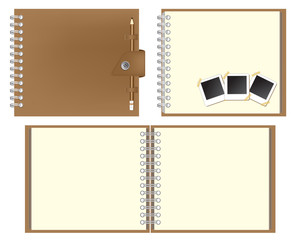 Aufkleber - Set of Brown notebook