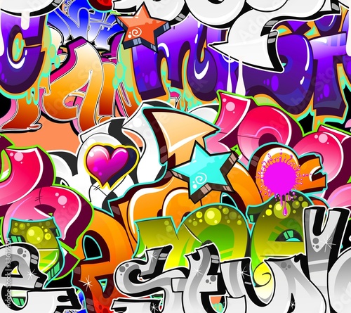 Board z aluminiowym obramowaniem Graffiti miejskich sztuki tła. 