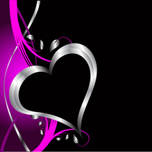 A Purple Hearts Valentines Day Background