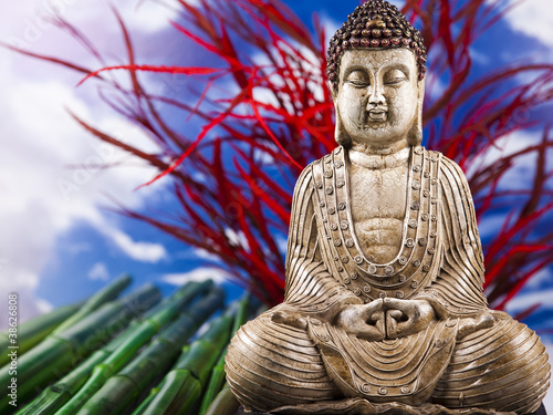Obraz na płótnie canvas Budda w koncepcyjnym zen