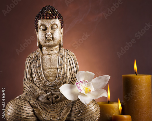 Obraz na płótnie canvas dwuczęściowy "dyptyk" Budda w koncepcyjnym zen