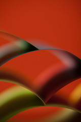 Wall Mural - detail of curved, colored sheets of paper