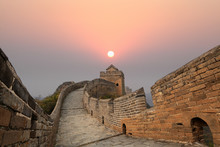 The Great Wall Of China At Sunrise