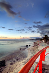 Canvas Print - Crépuscule sur littoral réunionnais