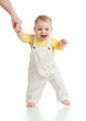 © Andrey Kuzmin - baby steps first time isolated studio shot