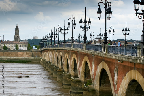 Naklejka - mata magnetyczna na lodówkę pont de pierre à bordeaux