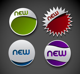 Wall Mural - Design of advertisement labels stickers