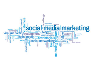 Canvas Print - SOCIAL MEDIA MARKETING Tag Cloud (viral advertising networking)