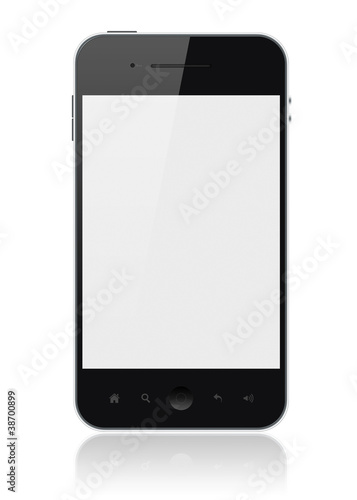 Foto Intelligentes Telefon mit dem leeren Bildschirm lokalisiert