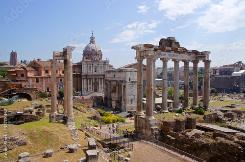 Board z aluminiowym obramowaniem Forum Romanum a Rzym