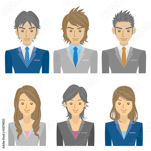 髪型 サラリーマン ビジネスマン Ol 6人 Stock Vector Adobe Stock 髪型 サラリーマン ビジネスマン Ol 6人 Stock Vector Adobe Stock