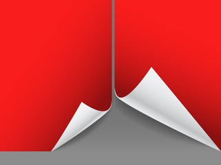 Aufkleber - Blank red paper sheets