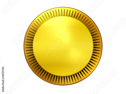Fotografie, Obraz goldene Medaille oder Emblem mit Textfläche