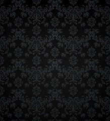 Wall Mural - Wallpaper pattern black, seamless