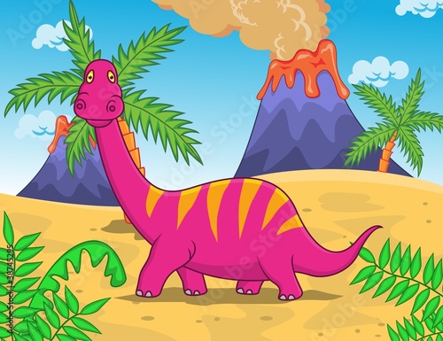 Tapeta ścienna Dinozaur kreskówka