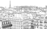 Fototapeta Paryż - roofs in Paris