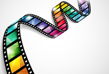 EPS10 Vector Design With A Bright And Colorful Film Strip