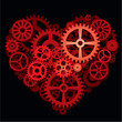 Clockwork heart-shaped sprockets
