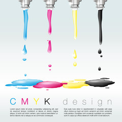 Wall Mural - cmyk design - place for text - vector file