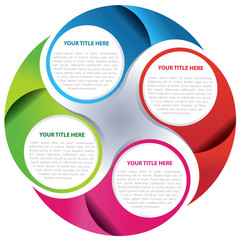 Aufkleber - Vector circle background concept