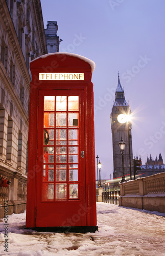 Obraz na płótnie canvas dwuczęściowy "dyptyk" London budka telefoniczna i big ben
