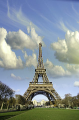 Sticker - Sky Colors over Eiffel Tower in Paris