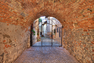 Wall Mural - Old passage. La Morra, Northern Italy.