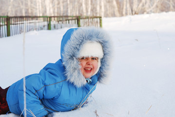 portrait of a girl in winter clothes