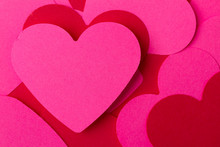 Pink And Red Hearts
