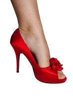 Red Women Shoes Isolated