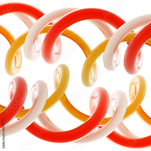 Abstract background made of bright plastic whorls