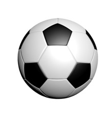 Wall Mural - soccer ball on white background