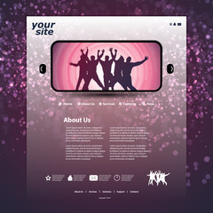 Wall Mural - party website template