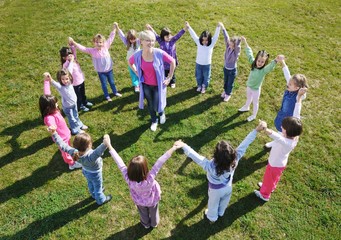 Wall Mural - preschool  kids outdoor have fun