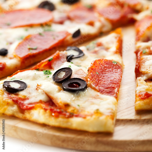 Board z aluminiowym obramowaniem Pizza salami
