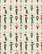 © notkoo2008 - happy office worker seamless pattern