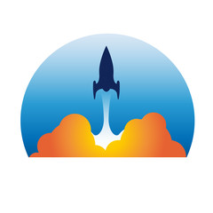 Wall Mural - Logo rocket # Vector