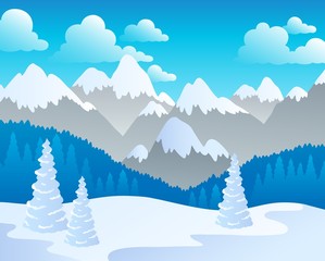 Wall Mural - Mountain theme landscape 4