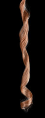 Wall Mural - Curly blond hair isolated on black background